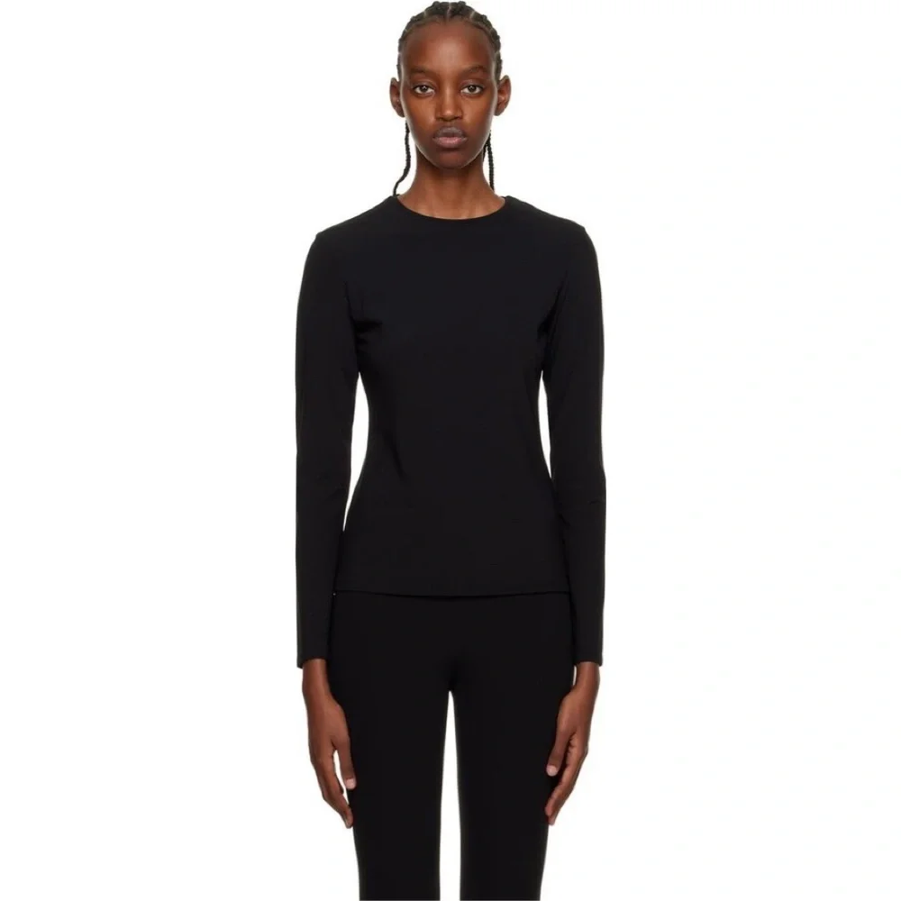 SOLD NWT The Row Leo Wool-Blend Top in dark black size 4 - Picture 1 of 7